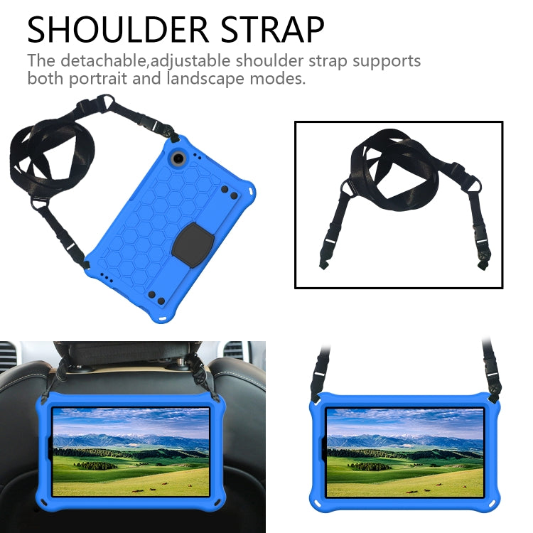For Blackview Tab 60 8.7 2023 Honeycomb EVA Hybrid PC Tablet Case with Strap(Blue+Black) - Others by PMC TechLife | Online Shopping South Africa | PMC TechLife