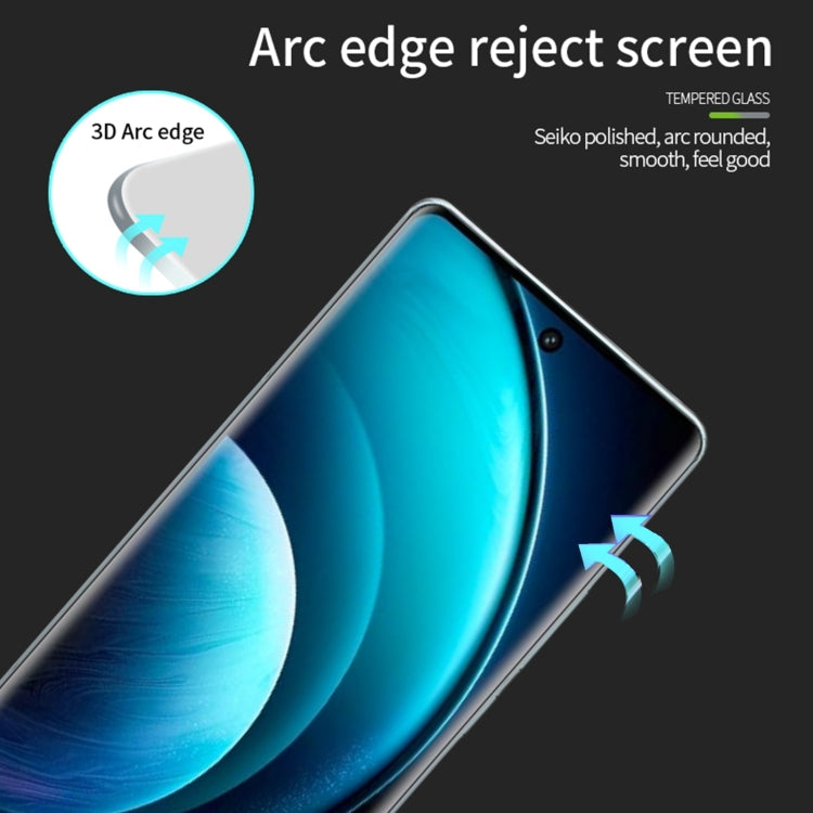 For vivo X100 / 100 Pro PINWUYO 9H 3D Hot Bending Tempered Glass Film(Black) - vivo Tempered Glass by PINWUYO | Online Shopping South Africa | PMC TechLife | Buy Now Pay Later Mobicred