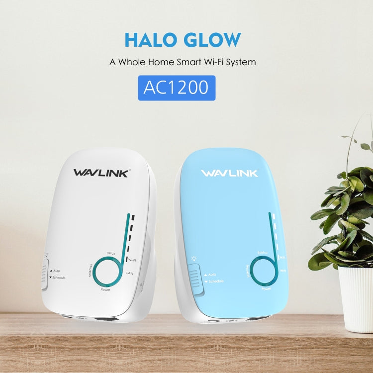 WAVLINK WN576K2 AC1200 Household WiFi Router Network Extender Dual Band Wireless Repeater, Plug:UK Plug (Blue) - free shipping - PMC Jewellery - Order now!