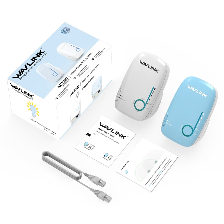 WAVLINK WN576K2 AC1200 Household WiFi Router Network Extender Dual Band Wireless Repeater, Plug:EU Plug (Blue) - free shipping - PMC Jewellery - Order now!