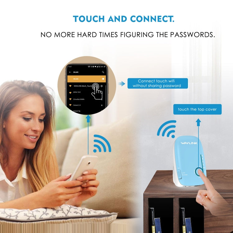 WAVLINK WN576K2 AC1200 Household WiFi Router Network Extender Dual Band Wireless Repeater, Plug:US Plug (White) - free shipping - PMC Jewellery - Order now!
