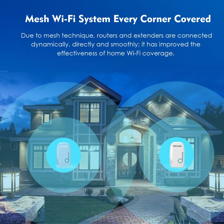WAVLINK WN576K2 AC1200 Household WiFi Router Network Extender Dual Band Wireless Repeater, Plug:AU Plug (White) - free shipping - PMC Jewellery - Order now!