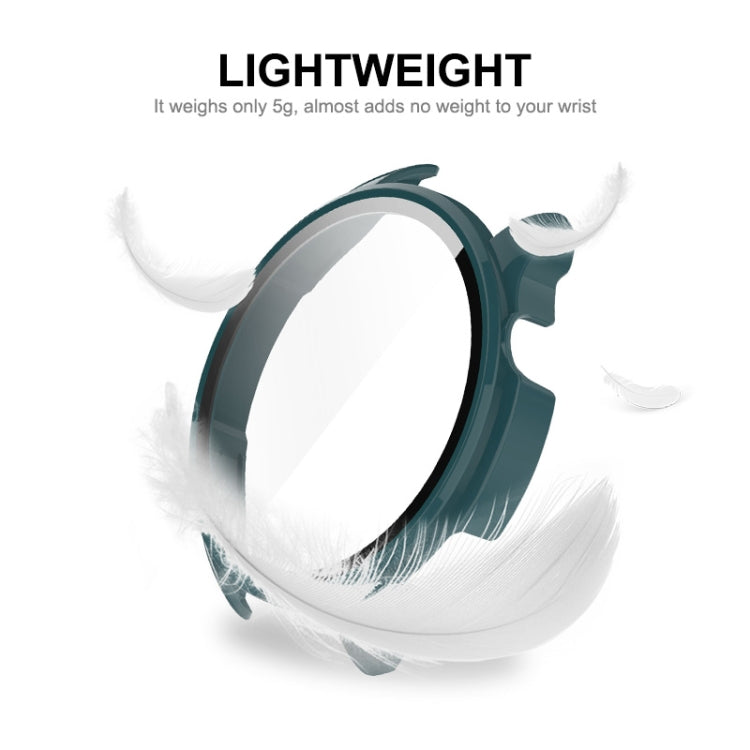 For Amazfit Balance A2286 ENKAY Hat-Prince Full Coverage Tempered Glass Film Integrated PC Watch Case(Ivory White) - Watch Cases by ENKAY | Online Shopping South Africa | PMC TechLife | Buy Now Pay Later Mobicred