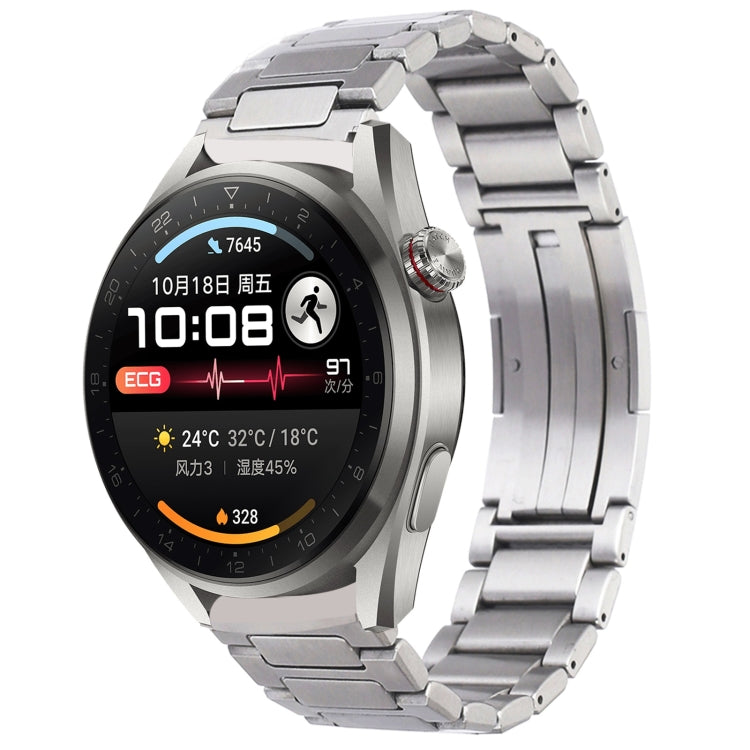 For Huaei Watch 3 Pro New H-Shaped Folding Buckle Stainless Steel Metal Watch Band(Silver) - free shipping - PMc TechLife - Order now!