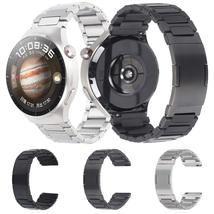 For Huawei Watch3 / Watch3 Pro H-Shaped Folding Buckle Stainless Steel Metal Watch Band(Black) - free shipping - PMc TechLife - Order now!