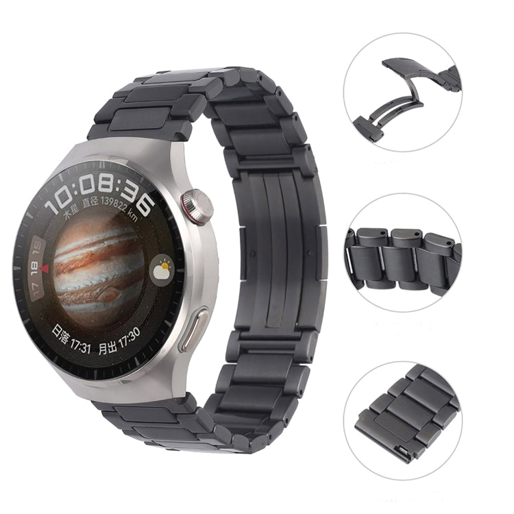 For Huawei Watch3 / Watch3 Pro H-Shaped Folding Buckle Stainless Steel Metal Watch Band(Black) - free shipping - PMc TechLife - Order now!