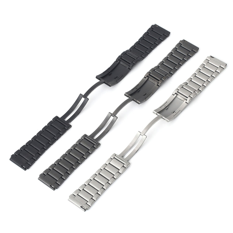 For Huawei Watch3 / Watch3 Pro H-Shaped Folding Buckle Stainless Steel Metal Watch Band(Black) - free shipping - PMc TechLife - Order now!