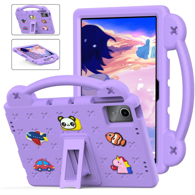 For Lenovo Tab P11 / J606F Handle Kickstand Children EVA Shockproof Tablet Case(Light Purple) - Lenovo by PMC TechLife | Online Shopping South Africa | PMC TechLife | Buy Now Pay Later Mobicred