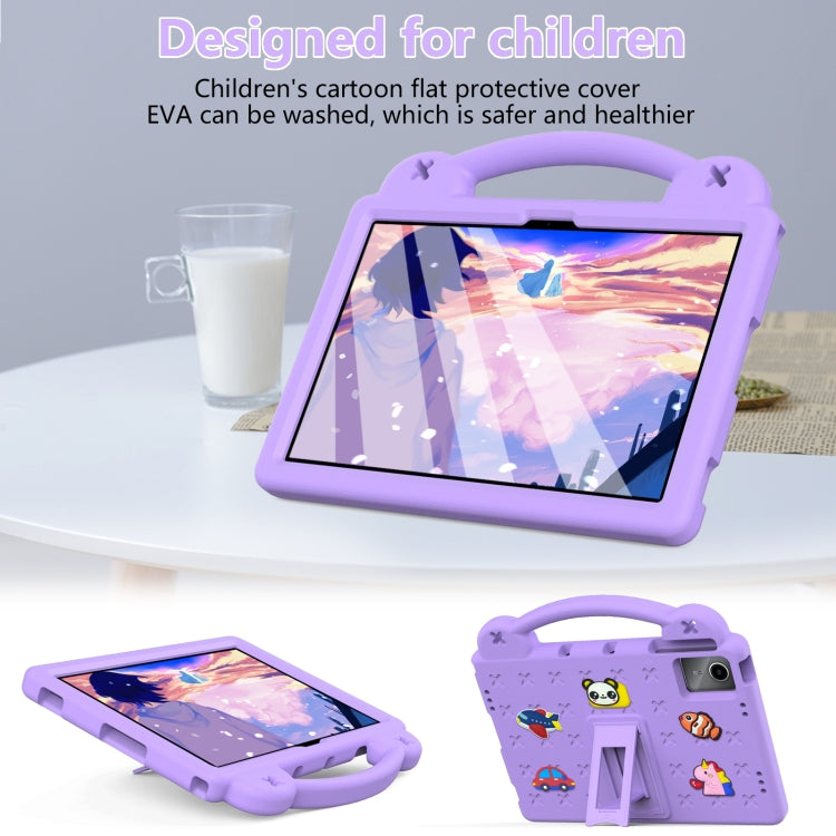 For Lenovo Tab P11 / J606F Handle Kickstand Children EVA Shockproof Tablet Case(Light Purple) - Lenovo by PMC TechLife | Online Shopping South Africa | PMC TechLife | Buy Now Pay Later Mobicred
