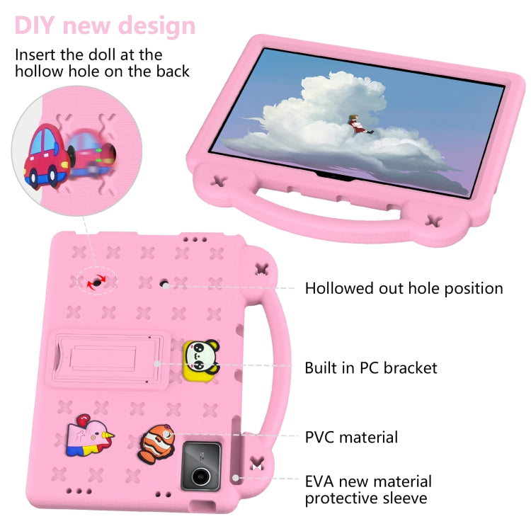 For Lenovo P11 Plus J607F / Xiaoxin Pad 11 Handle Kickstand Children EVA Shockproof Tablet Case(Pink) - Lenovo by PMC TechLife | Online Shopping South Africa | PMC TechLife | Buy Now Pay Later Mobicred