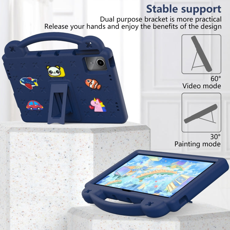 For Lenovo P11 Plus J607F / Xiaoxin Pad 11 Handle Kickstand Children EVA Shockproof Tablet Case(Navy Blue) - Lenovo by PMC TechLife | Online Shopping South Africa | PMC TechLife | Buy Now Pay Later Mobicred