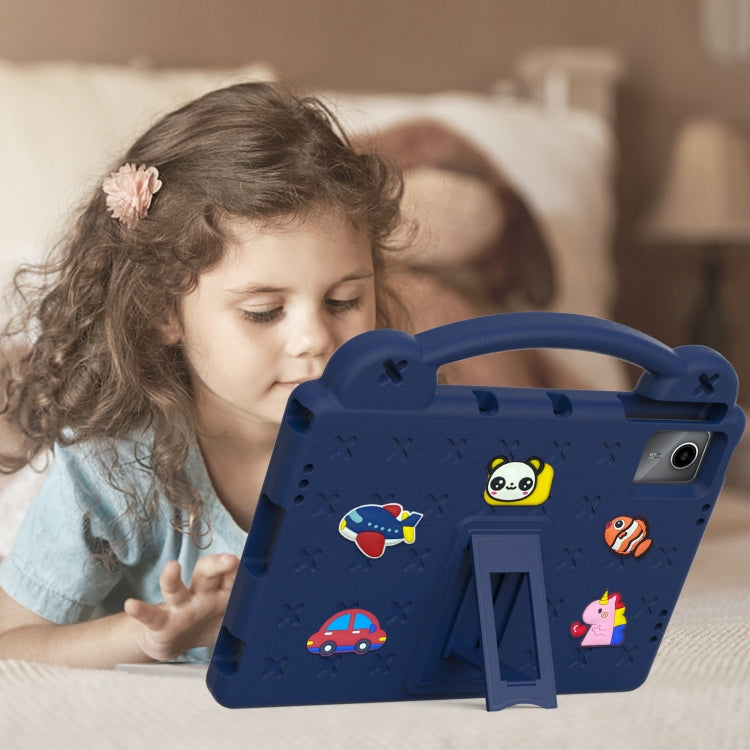 For Lenovo P11 Plus J607F / Xiaoxin Pad 11 Handle Kickstand Children EVA Shockproof Tablet Case(Navy Blue) - Lenovo by PMC TechLife | Online Shopping South Africa | PMC TechLife | Buy Now Pay Later Mobicred