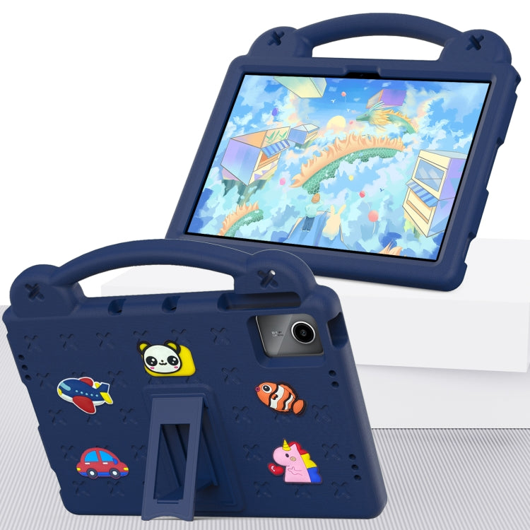 For Huawei MatePad SE 11 2024 Handle Kickstand Children EVA Shockproof Tablet Case(Navy Blue) - Huawei by PMC Jewellery | Online Shopping South Africa | PMC Jewellery | Buy Now Pay Later Mobicred