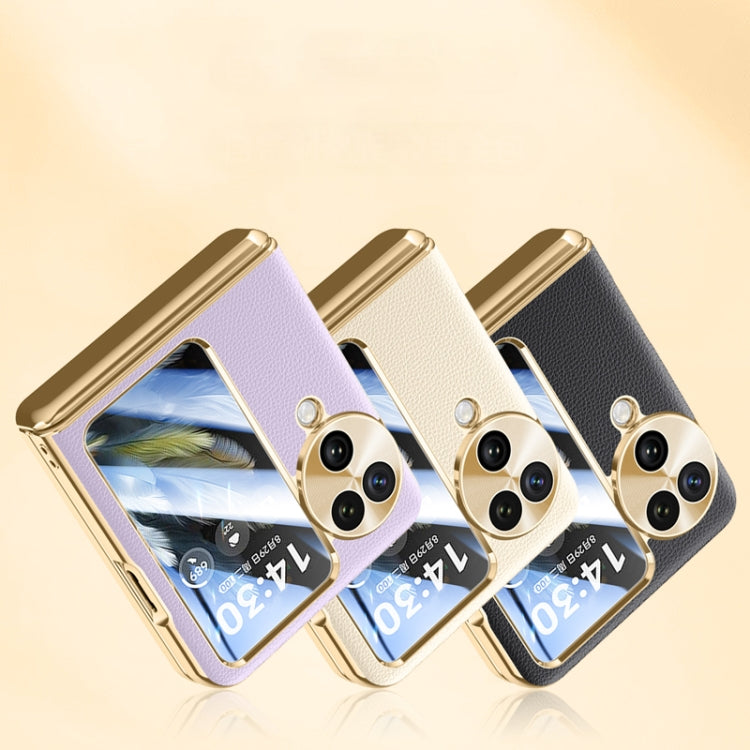 For OPPO Find N3 Flip Electroplated Case-film Integral Hinge Shockproof Phone Case(Black) - Find N3 Flip Cases by PMC TechLife | Online Shopping South Africa | PMC TechLife | Buy Now Pay Later Mobicred