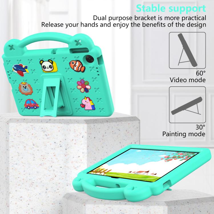 For Lenovo Tab TB-311 / WIFI 10.1 2025 Handle Kickstand Children EVA Shockproof Tablet Case(Mint Green) - Lenovo by PMC TechLife | Online Shopping South Africa | PMC TechLife | Buy Now Pay Later Mobicred