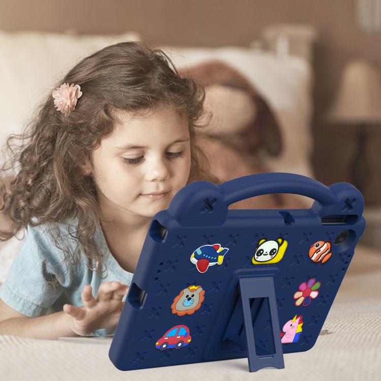 For Lenovo Tab TB-311 / WIFI 10.1 2025 Handle Kickstand Children EVA Shockproof Tablet Case(Navy Blue) - Lenovo by PMC TechLife | Online Shopping South Africa | PMC TechLife | Buy Now Pay Later Mobicred