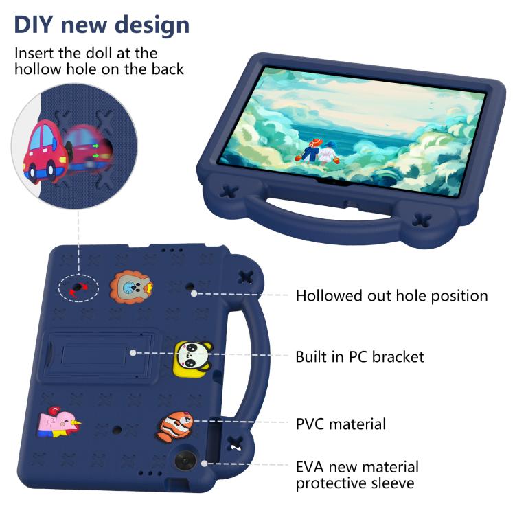 For Lenovo Tab TB-311 / WIFI 10.1 2025 Handle Kickstand Children EVA Shockproof Tablet Case(Navy Blue) - Lenovo by PMC TechLife | Online Shopping South Africa | PMC TechLife | Buy Now Pay Later Mobicred