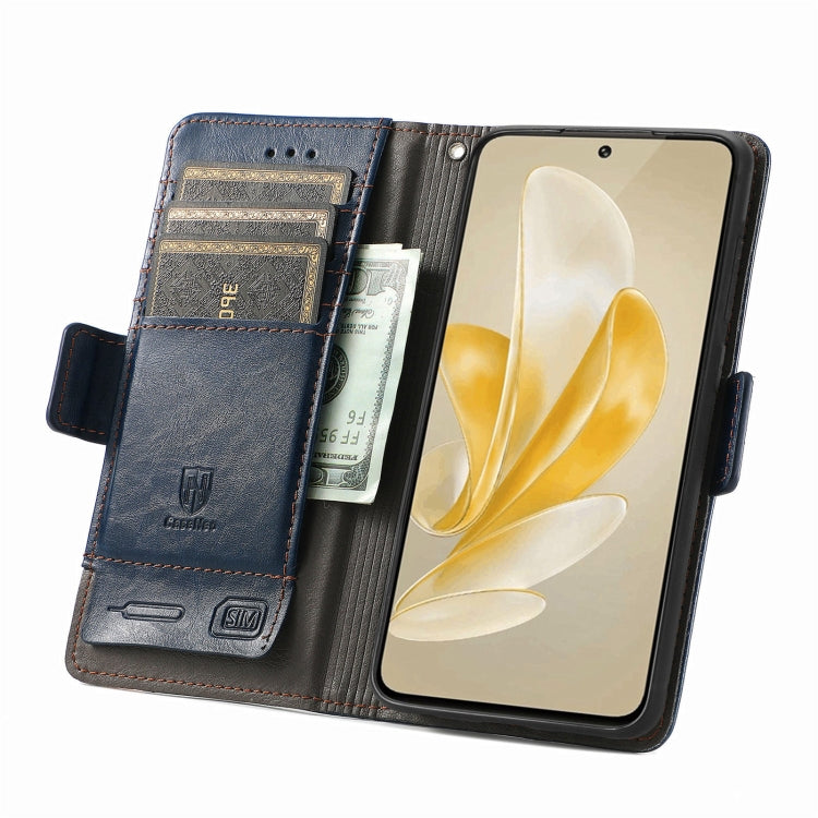 For vivo iQOO 12 5G CaseNeo Splicing Dual Magnetic Buckle Leather Phone Case(Blue) - iQOO 12 Cases by PMC TechLife | Online Shopping South Africa | PMC TechLife | Buy Now Pay Later Mobicred