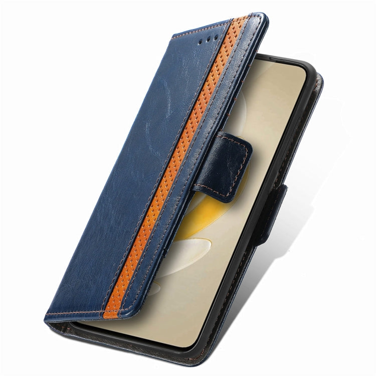 For vivo iQOO 12 5G CaseNeo Splicing Dual Magnetic Buckle Leather Phone Case(Blue) - iQOO 12 Cases by PMC TechLife | Online Shopping South Africa | PMC TechLife | Buy Now Pay Later Mobicred
