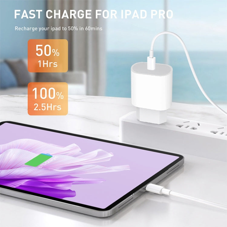PD35W USB-C / Type-C Port Charger with 1m Type-C to Type-C Data Cable, EU Plug - USB Charger by PMC TechLife | Online Shopping South Africa | PMC TechLife