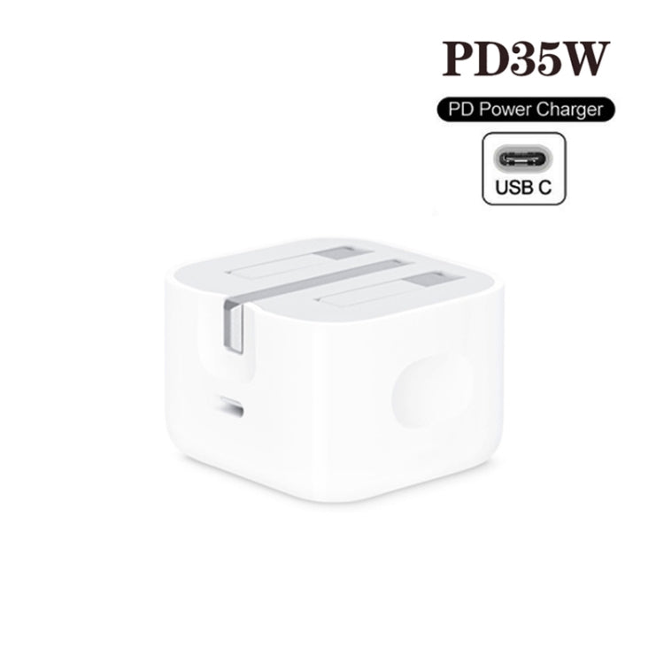 PD35W USB-C / Type-C Port Charger with 1m Type-C to Type-C Data Cable, UK Plug - USB Charger by PMC TechLife | Online Shopping South Africa | PMC TechLife | Buy Now Pay Later Mobicred
