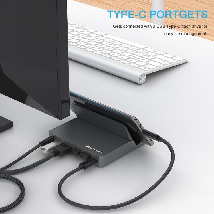 WAVLINK WL-UHP3D01 Portable Type-C Cell Phone Docking Station Multi-Port USB HUB Adapter(US Plug) - free shipping - PMC Jewellery - Order now!