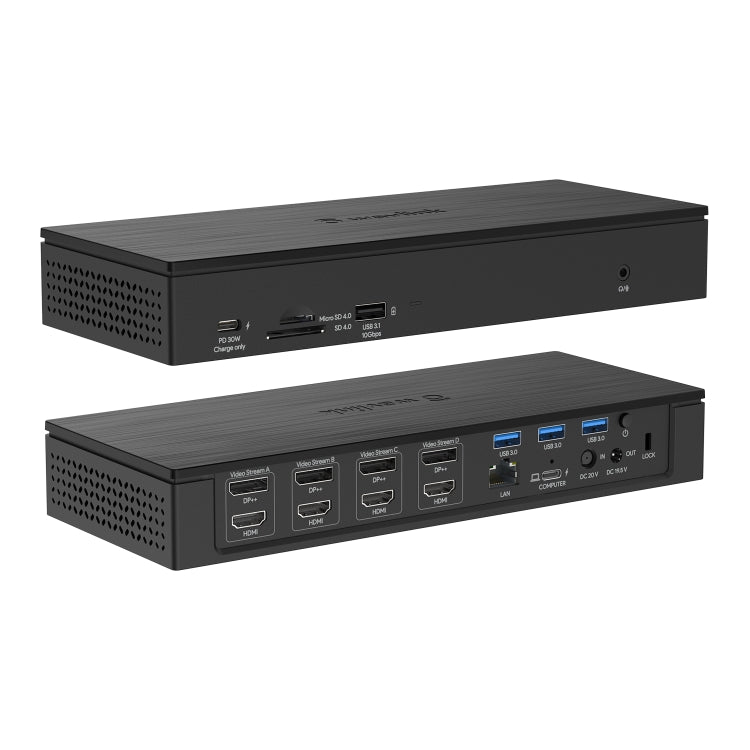 WAVLINK UG69PD10 1 to 4 Screens 4K/5K AV Transfer USB-C to HD Type-C Docking Station Hub, Plug:US Plug - free shipping - PMc TechLife - Order now!