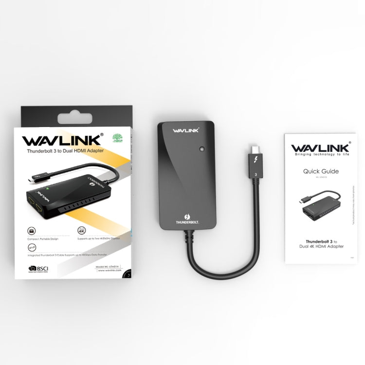 WAVLINK WL-UTA01H Type-C Thunderbolt 3 to Dual HDMI Multi-Screen Extender Splitter Adapter - free shipping - PMC Jewellery - Order now!