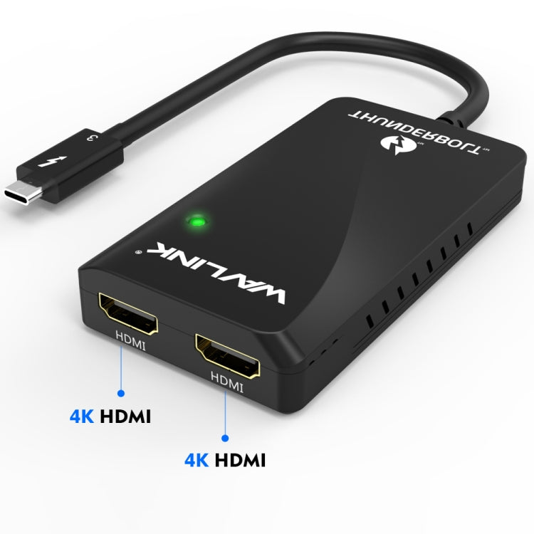 WAVLINK WL-UTA01H Type-C Thunderbolt 3 to Dual HDMI Multi-Screen Extender Splitter Adapter - free shipping - PMC Jewellery - Order now!