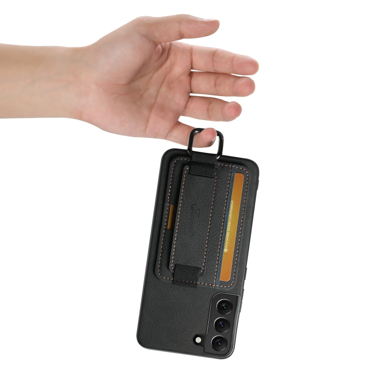 For Samsung Galaxy S24+ 5G Suteni H13 Litchi Leather Wrist Strap Wallet Back Phone Case(Black) - free shipping - PMC Jewellery - Order now!