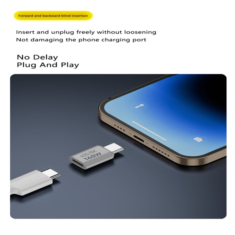 USB 3.1 Type-C to Type-C 40Gbps 8K Transmission Adapter 140W 5A Charge, Specification:Type-C Female to Female - Cable & Adapters by PMC TechLife | Online Shopping South Africa | PMC TechLife | Buy Now Pay Later Mobicred