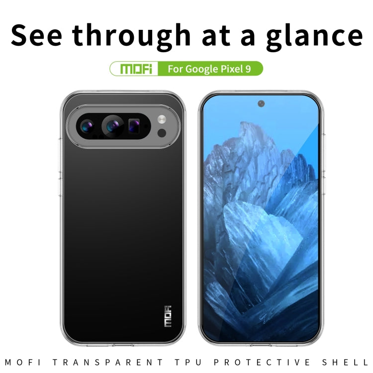 For Google Pixel 9 MOFI Ming Series Transparent Ultra-thin TPU Phone Case(Transparent) - Google Cases by MOFI | Online Shopping South Africa | PMC TechLife | Buy Now Pay Later Mobicred