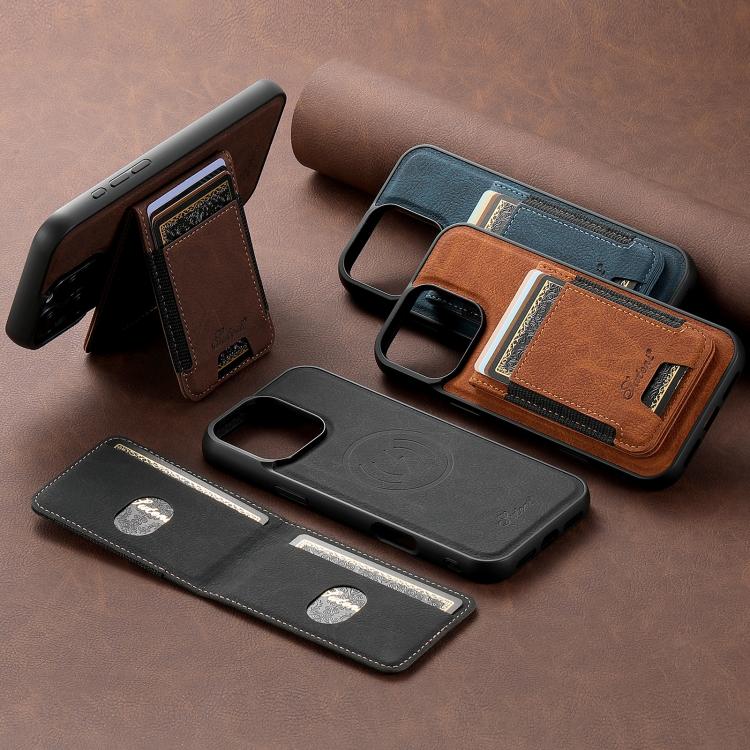 For iPhone 16e Suteni H17 Litchi Texture Leather MagSafe Detachable Wallet Phone Case(Blue) - free shipping - PMC TechLife - Order now!