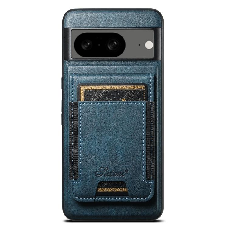 For Google Pixel 8 Suteni H17 Oil Eax Leather Detachable Wallet Phone Case(Blue) - Google Cases by Suteni | Online Shopping South Africa | PMC Jewellery | Buy Now Pay Later Mobicred