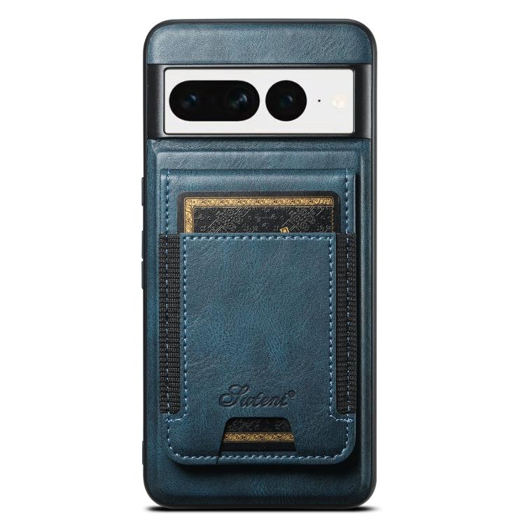 For Google Pixel 7 Suteni H17 Oil Eax Leather Detachable Wallet Phone Case(Blue) - Google Cases by Suteni | Online Shopping South Africa | PMC Jewellery | Buy Now Pay Later Mobicred