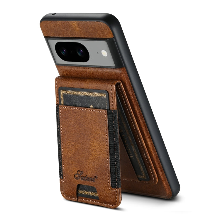 For Google Pixel 6 Pro Suteni H17 Oil Eax Leather Detachable Wallet Phone Case(Brown) - free shipping - PMC Jewellery - Order now!