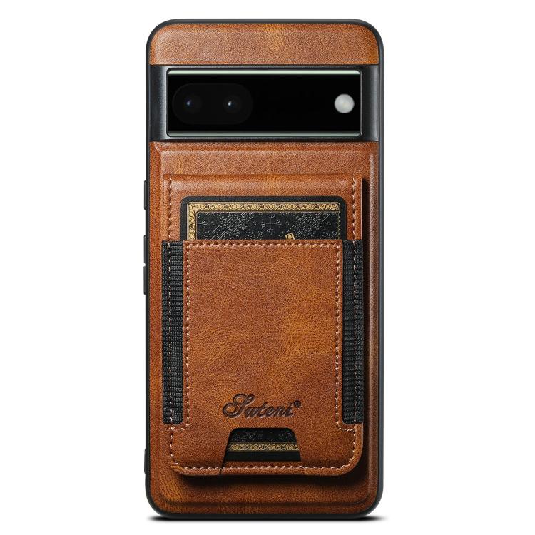 For Google Pixel 6 Pro Suteni H17 Oil Eax Leather Detachable Wallet Phone Case(Brown) - free shipping - PMC Jewellery - Order now!