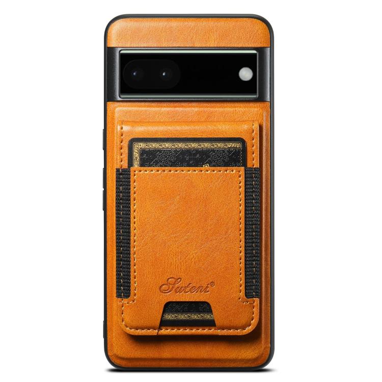 For Google Pixel 6 Suteni H17 Oil Eax Leather Detachable Wallet Phone Case(Khaki) - Google Cases by Suteni | Online Shopping South Africa | PMC Jewellery | Buy Now Pay Later Mobicred