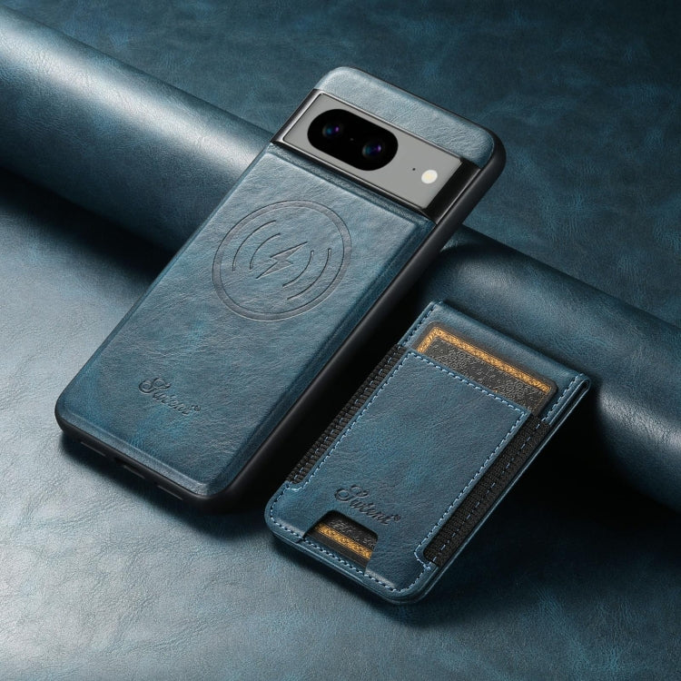 For Google Pixel 6 Suteni H17 Oil Eax Leather Detachable Wallet Phone Case(Blue) - free shipping - PMC Jewellery - Order now!