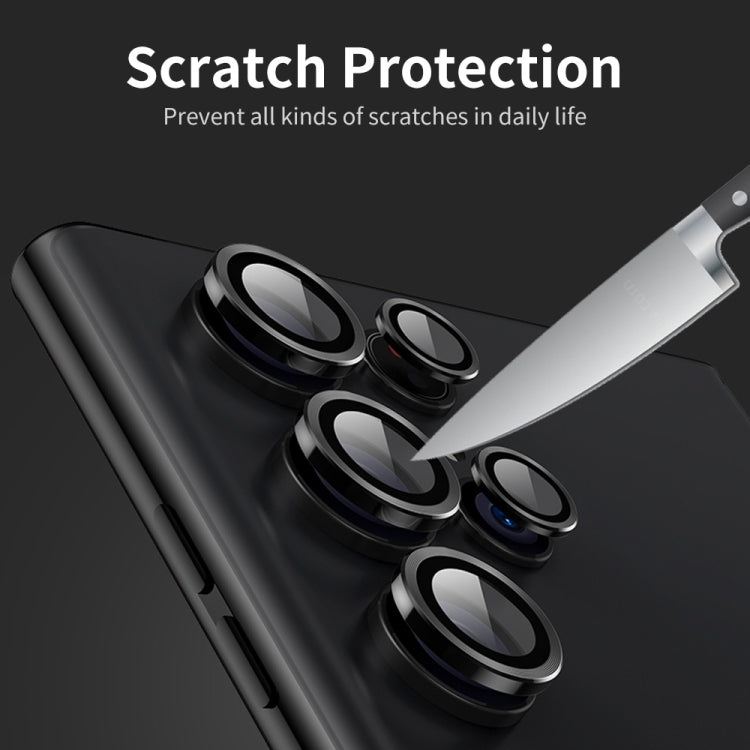 For Samsung Galaxy S24 Ultra 5G ENKAY Hat-Prince 9H Rear Camera Lens Aluminium Alloy Tempered Glass Film(Black) - free shipping - PMC TechLife - Order now!