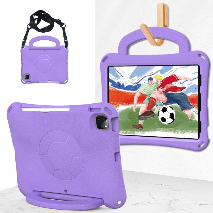 For iPad Pro 11 2024 Handle Football Shaped EVA Shockproof Tablet Case(Light Purple) - iPad Pro 11 2024 Cases by PMC TechLife | Online Shopping South Africa | PMC TechLife | Buy Now Pay Later Mobicred