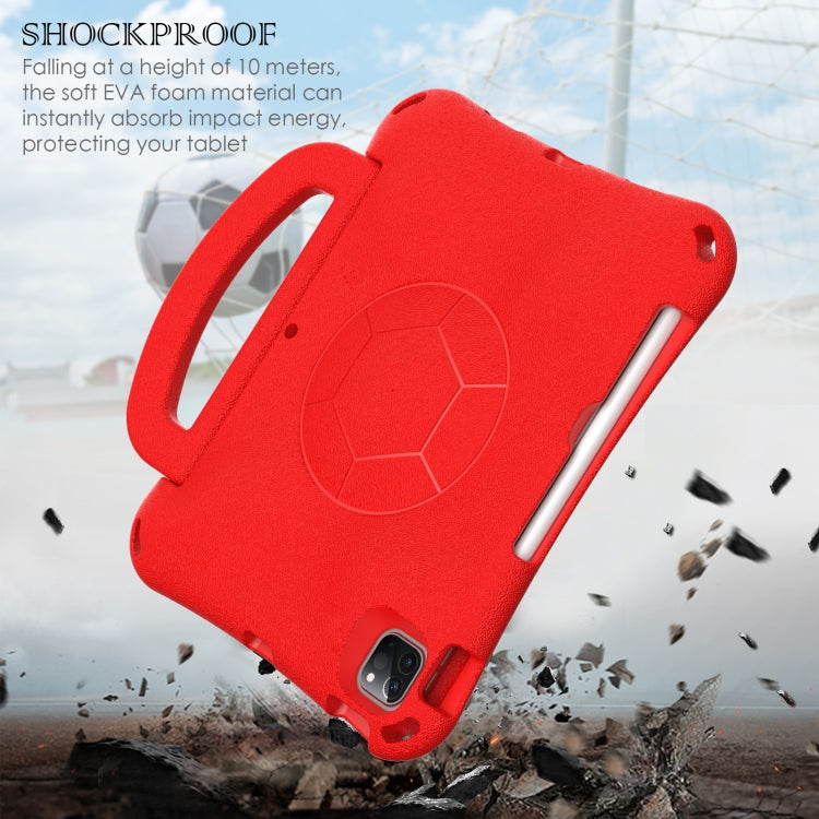 For iPad Pro 11 2024 Handle Football Shaped EVA Shockproof Tablet Case(Red) - iPad Pro 11 2024 Cases by PMC TechLife | Online Shopping South Africa | PMC TechLife | Buy Now Pay Later Mobicred