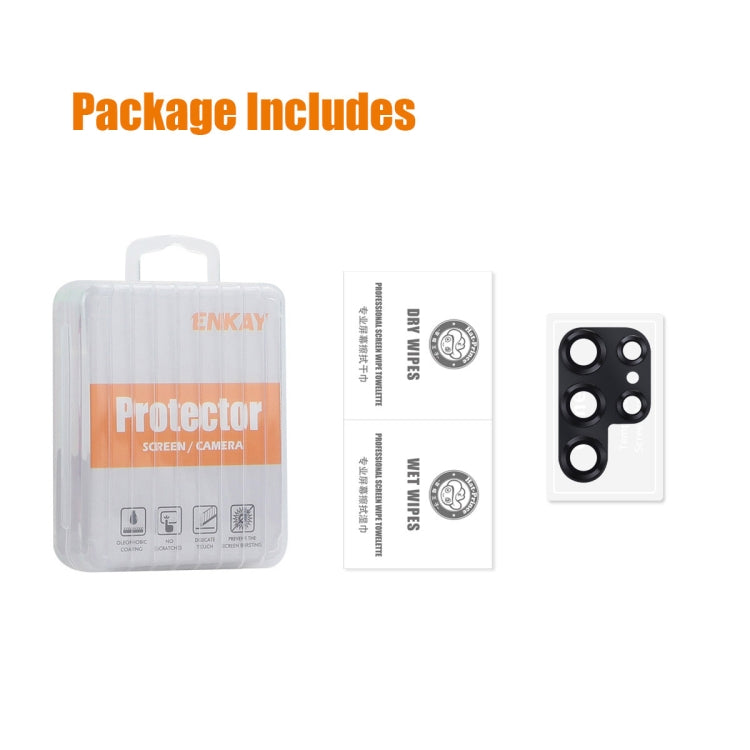 For Samsung Galaxy S24 Ultra 5G ENKAY Hat-Prince 9H Rear Camera Lens Aluminium Alloy Tempered Glass Film(Yellow) - free shipping - PMC TechLife - Order now!