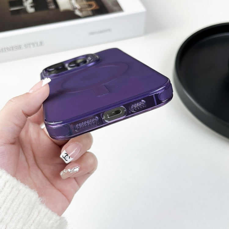 For iPhone 13 Pro Max MagSafe Lens Holder PC Hybrid TPU Phone Case(Purple) - iPhone 13 Pro Max Cases by PMC TechLife | Online Shopping South Africa | PMC TechLife