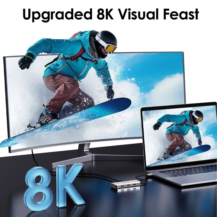 WAVLINK WL-UMD307 Type-C to 2DP + 4K HD + VGA + 3 x USB2.0 HUB Docking Station - free shipping - PMC Jewellery - Order now!