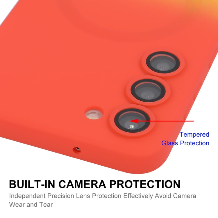 For Samsung Galaxy S23 5G ENKAY Hat-Prince MagSafe Rainbow Gradient Silicone Phone Case with Lens Film(Green Blue) - free shipping - PMC TechLife - Order now!