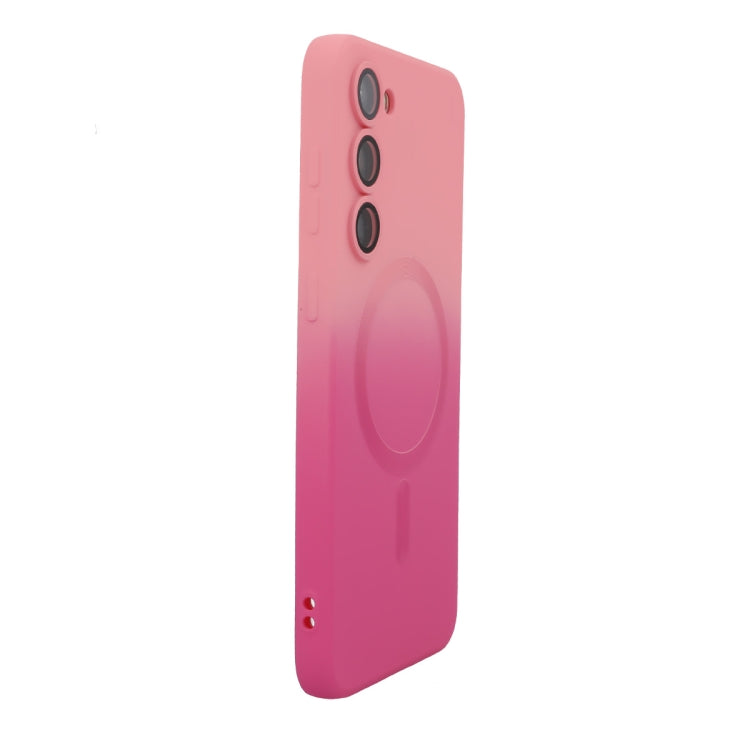 For Samsung Galaxy S23+ 5G ENKAY Hat-Prince MagSafe Rainbow Gradient Silicone Phone Case with Lens Film(Pink Rose) - Galaxy S23+ 5G Cases by ENKAY | Online Shopping South Africa | PMC TechLife | Buy Now Pay Later Mobicred
