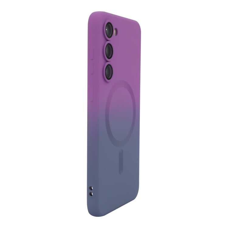 For Samsung Galaxy S23+ 5G ENKAY Hat-Prince MagSafe Rainbow Gradient Silicone Phone Case with Lens Film(Purple Blue) - Galaxy S23+ 5G Cases by ENKAY | Online Shopping South Africa | PMC TechLife | Buy Now Pay Later Mobicred