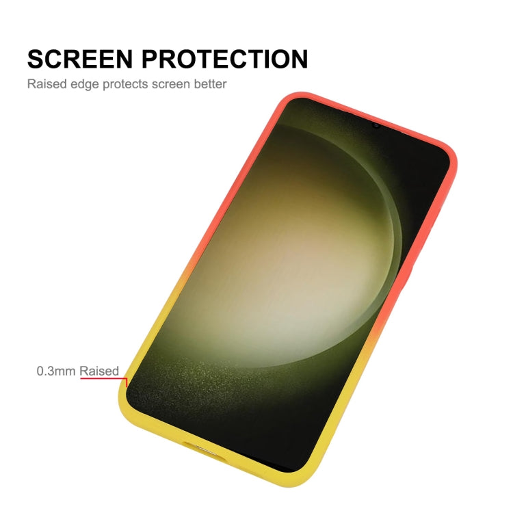 For Samsung Galaxy S23+ 5G ENKAY Hat-Prince MagSafe Rainbow Gradient Silicone Phone Case with Lens Film(Purple Blue) - Galaxy S23+ 5G Cases by ENKAY | Online Shopping South Africa | PMC TechLife | Buy Now Pay Later Mobicred