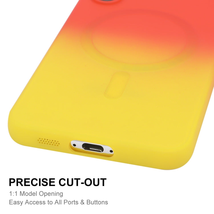 For Samsung Galaxy S23+ 5G ENKAY Hat-Prince MagSafe Rainbow Gradient Silicone Phone Case with Lens Film(Purple Blue) - Galaxy S23+ 5G Cases by ENKAY | Online Shopping South Africa | PMC TechLife | Buy Now Pay Later Mobicred